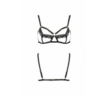 Бюстгальтер-стрепи з мереживом Passion Exclusive SOLON BRA S/M, black