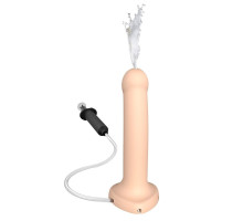 Фалоімітатор, що кінчає Strap-On-Me Dildo Cum Flesh, діаметр 3,6 см, силікон, насадка для страпону