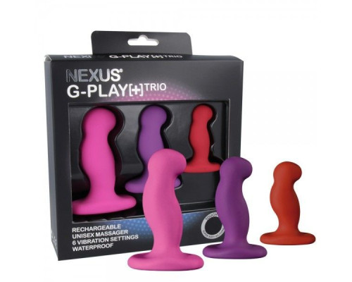 Набір вібромасажерів простати Nexus G-Play Trio Plus, макс діаметр 2,3-3,0-3,5 см, для новачків