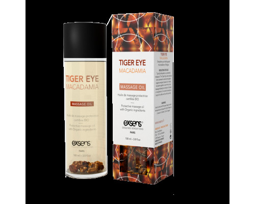 Масажна олія EXSENS Tiger Eye Macadamia (захист з тигровим оком) 100мл, натуральна