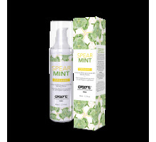 Масажна олія EXSENS Organic Spear Mint 50мл розігрівальна, без цукру, без парабенів, їстівна