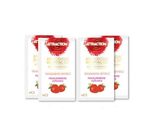 Пробник массажного масла с феромонами MAI PHEROMON MASSAGE OIL STRAWBERRY  (10 мл)