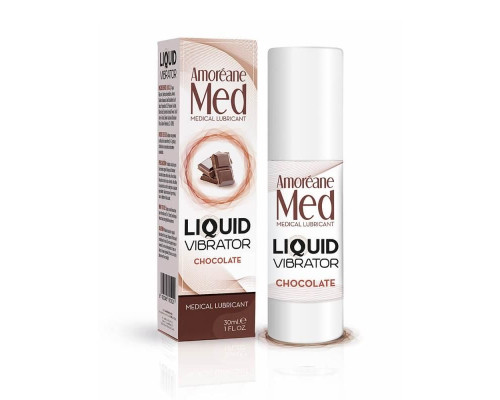 Лубрикант з ефектом вібрації Amoreane Med Liquid Vibrator Chocolate (30 мл)
