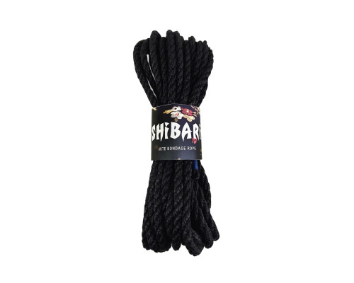 Джутова мотузка для Шибарі Feral Feelings Shibari Rope, 8 м чорна