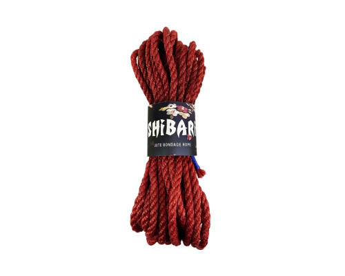 Джутова мотузка для шібарі Feral Feelings Shibari Rope, 8 м червона