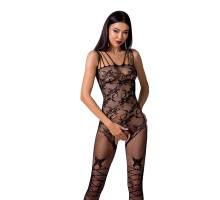 Ажурний бодістокінг з інтимними вирізами Passion BS076 black