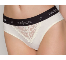 Трусики з широкою гумкою і мереживом Passion PS001 PANTIES L, ecru
