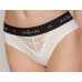 Трусики з широкою гумкою і мереживом Passion PS001 PANTIES S, ecru