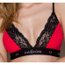 Еластичний топ з мереживом Passion PS001 TOP M, red-black