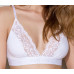 Еластичний топ з мереживом Passion PS001 TOP S, white