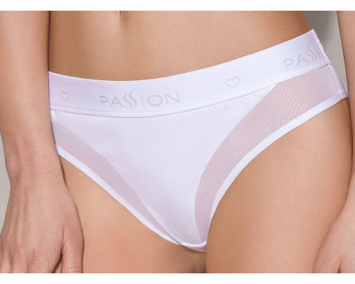 Трусики з прозорою вставкою Passion PS002 PANTIES S, white