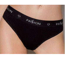 Трусики-сліпи з бавовни та еластаном Passion PS004 PANTIES L, black