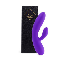 Гнучкий вібратор кролик з двома моторами FeelzToys Lea Rabbit Vibrator Medium Purple