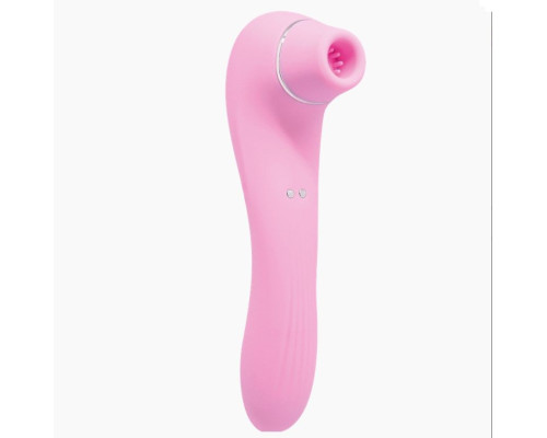 Вібратор і вакуумний стимулятор Alive Midnight Quiver Pink - іграшка 2 в 1