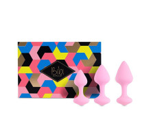 Набір силіконових анальних пробок FeelzToys - Bibi Butt Plug Set 3 pcs Pink