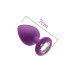 Анальная пробка с кристаллом MAI Attraction Toys №47 Purple, длина 7см, диаметр 2,8см