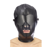Капюшон для БДСМ зі знімною маскою Fetish Tentation BDSM hood in leatherette with removable mask