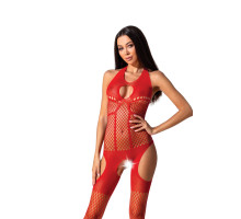 Бодістокінг з імітацією панчох Passion BS079 red