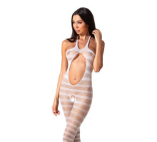 Сітчастий бодістокінг з відкритим животом Passion BS081 white