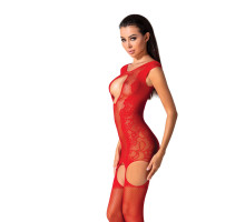 Ажурний бодістокінг з панчохами Passion BS082 red