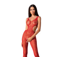 Еротичний бодістокінг з малюнком Passion BS085 red