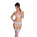 Сексуальний комплект з поясом для панчіх Passion LOVELIA SET XXL/XXXL, white