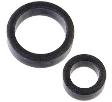 Набір ерекційних кілець Doc Johnson Platinum Premium Silicone — The C-Rings — Charcoal