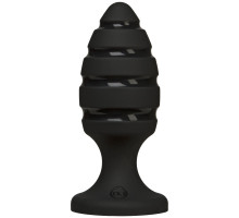 Анальний плаг зі спіральним каналом Doc Johnson Platinum Premium Silicone — The Blast — Black