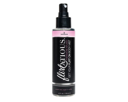 Спрей-міст для тіла з феромонами Sensuva Flirtatious Vanilla, Sugar, & Sweet Pea (125 мл)
