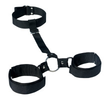 Ошейник с наручниками Sex and Mischief - Shadow Neck & Wrist Restraint, для рук и ног, тканевый