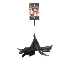 Метелочка-щекоталка Sportsheets - PLEASURE FEATHER BLACK на веревочной петле