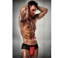 Розпродаж!!! Чоловічі трусики з червоним гульфіком Passion 007 THONG red S/M