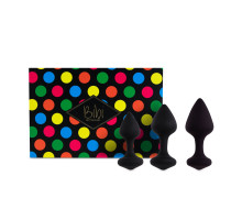 Набір силіконових анальних пробок FeelzToys - Bibi Butt Plug Set 3 pcs Black