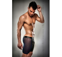 Прозорі чоловічі шортики Passion 026 SHORT black L/XL
