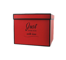 Подарункова коробка Just for you червона, M - 19,5 х19, 5х16, 5 см