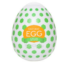 Мастурбатор-яйце Tenga Egg Stud із шестикутними виступами