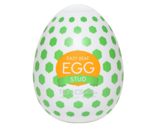 Мастурбатор-яйце Tenga Egg Stud із шестикутними виступами