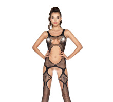 Бодістокінг Passion BS039 black, комбінезон, імітація панчох