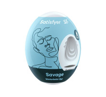 Самозмащувальний мастурбатор-яйце Satisfyer Masturbator Egg Savage, одноразовий, не потребує змазки