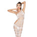 Бодістокінг Passion BS041 white, комбінезон, лямки на одне плече
