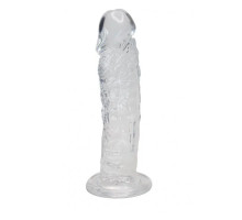 Прозорий фалоімітатор Alive Jelly Dildo Empire, ТПЕ, присоска, діаметр 4,3см, довжина 19,3см