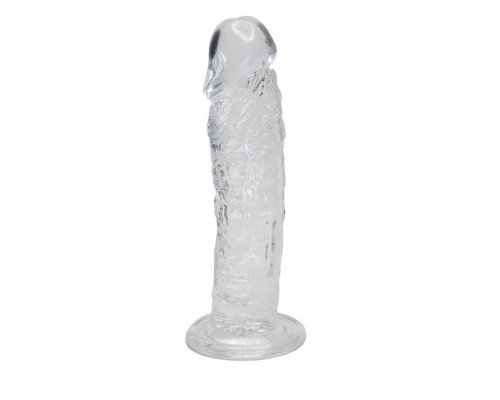 Прозорий фалоімітатор Alive Jelly Dildo Empire, ТПЕ, присоска, діаметр 4,3см, довжина 19,3см