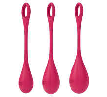 Набір йоні намистин Satisfyer Yoni Power 1 Red, діаметр 2-2,5-3см, вага 22-46-74гр