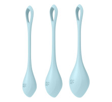 Набір йоні намистин Satisfyer Yoni Power 2 Light Blue, диаметр 2-2,5-3см, вес 22-44-73гр