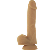 Гнучкий фалоімітатор на присосці ADDICTION — ANDREW 8″ Silicone Dong — Caramel, віброкуля в подаруно