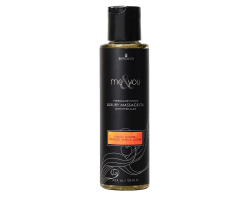 Масажна олія Sensuva Me&You Lemon, Ginger, Orange, Vanilla & Sugar (125 мл) із феромонами