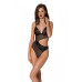 Боді з ажурним ліфом Passion CHRISTA BODY S/M, black