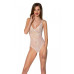 Боді з ажурним декором та відкритим кроком Passion URSULA BODY L/XL, white