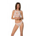 Комплект: бра, трусики з ажурним декором та відкритим кроком URSULA SET L/XL, white