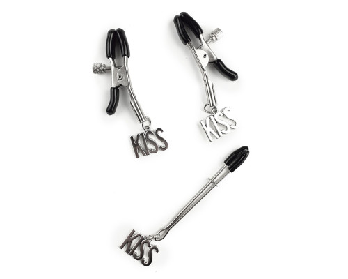 Затискач для сосків та клітора Art of Sex - Nipple and clit clamps KISS